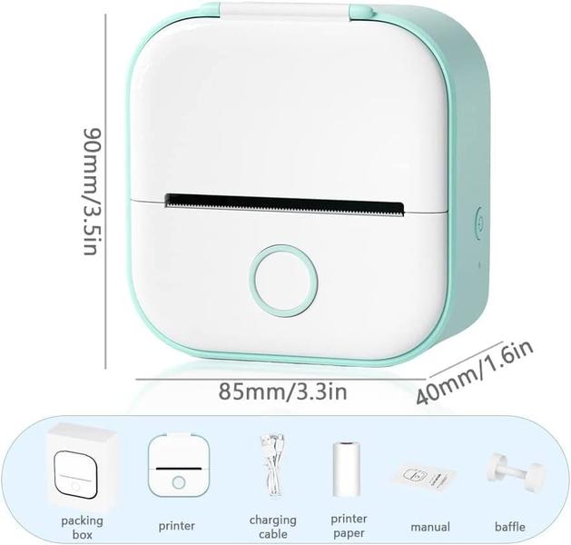 Imagem de Impressora de bolso Sputry Mini Inkless Sticky Note Bluetooth