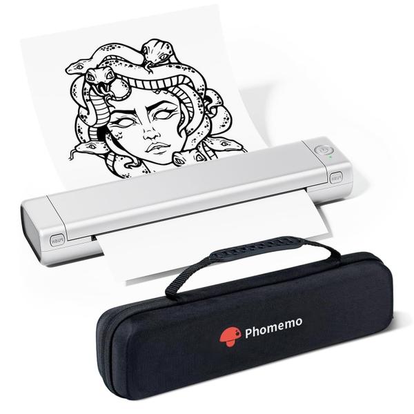 Imagem de Impressora portátil Phomemo M08F Bluetooth sem fio com estojo