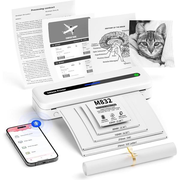 Imagem de Impressora térmica Itari M832 portátil 300dpi Bluetooth 4.33"