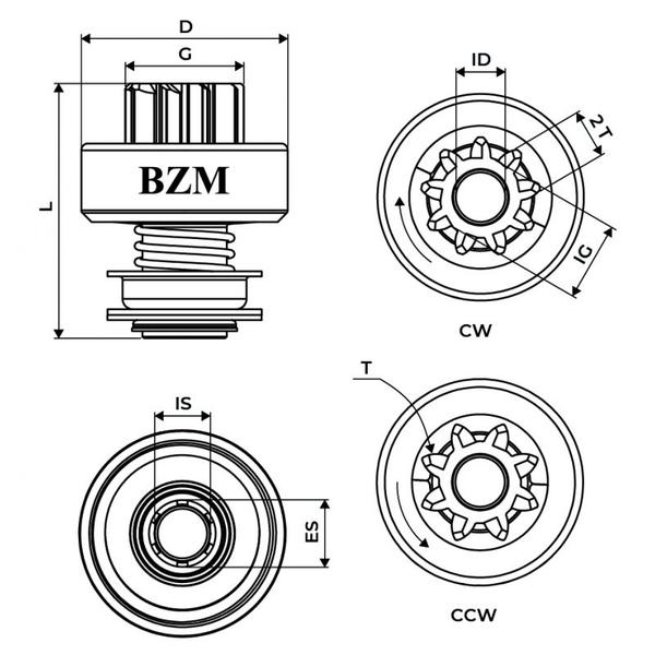 Imagem de Impulsor de Partida Bh F150 / F1000 / F250 / Ranger BZM