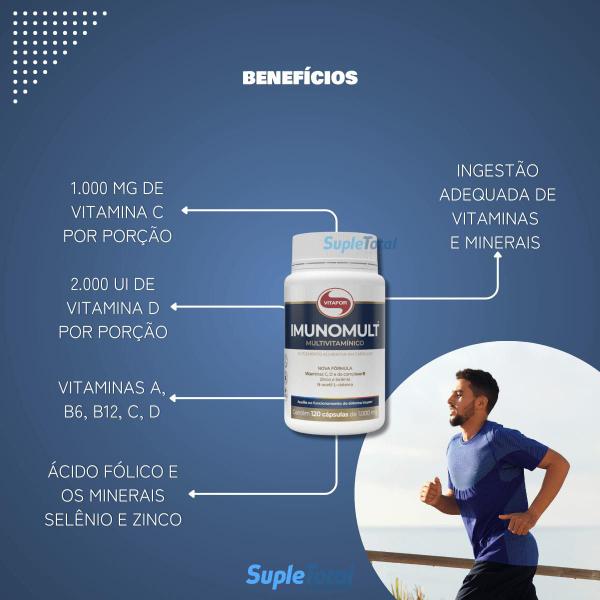 Imagem de Imunomult Multivitamínico Vitaminas Minerais 120 Cap Vitafor