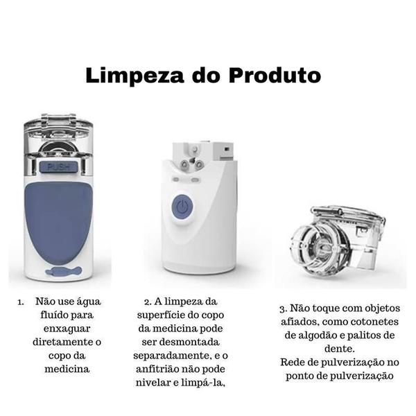 Imagem de Inalador Nebulizador Inalador Ultrassonico Portátil Bivolt