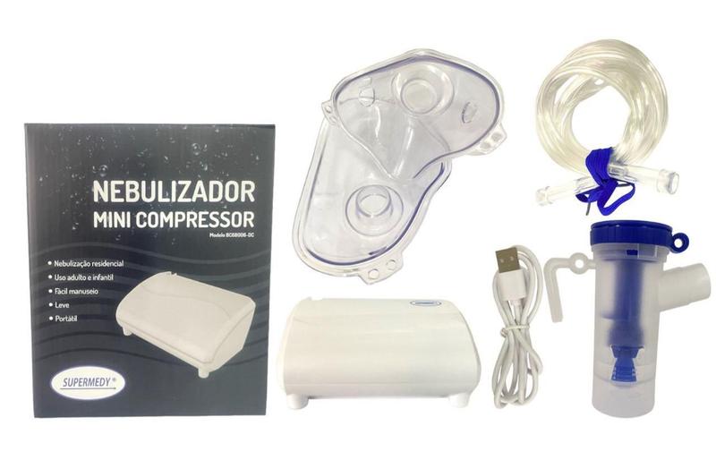 Imagem de Inalador/Nebulizador Mini Compressor Bivolt - Supermedy