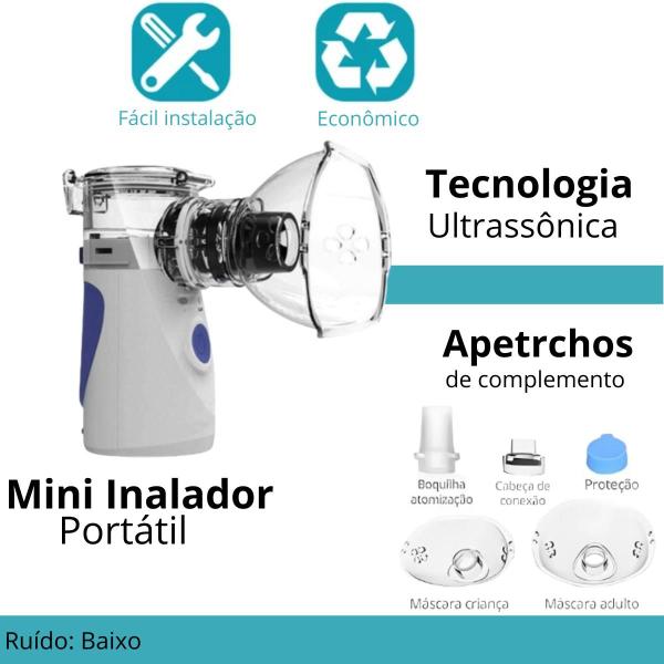 Imagem de Inalador Nebulizador para Tratamento de Vias Aéreas, Silencioso e Portátil