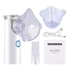 Imagem de Inalador Portátil Nebulizador Bebê Criança Adulto e Idoso Mesh Nebulizer  Branco