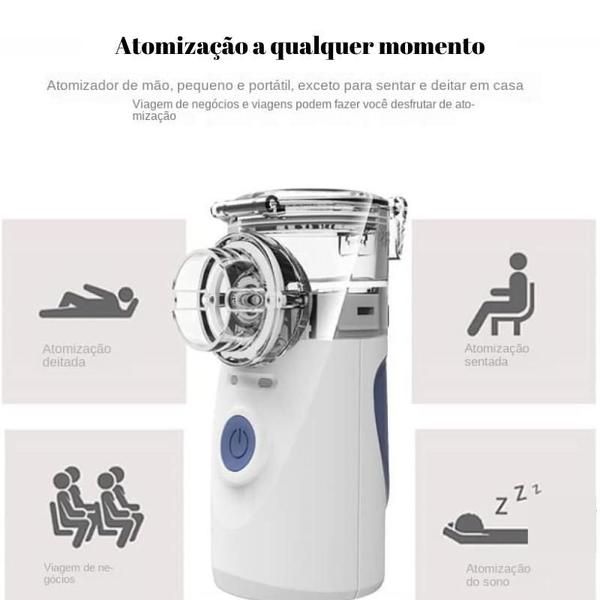 Imagem de Inalador Portátil Sem Fio Nebulizador Bivolt Nebulizador