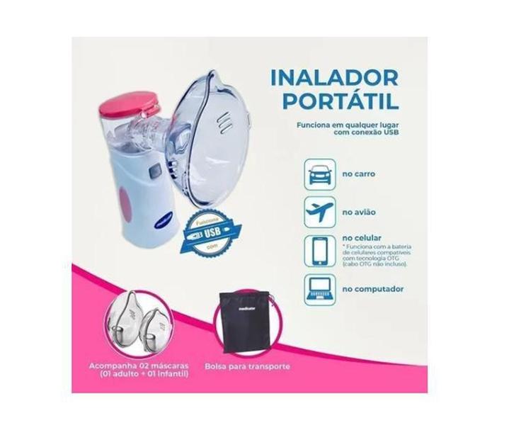 Imagem de Inalador Silencioso Bateria Recarregável Air Mesh - Medicate