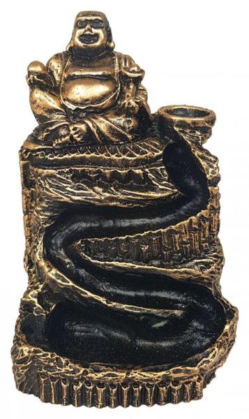 Imagem de Incensario Cascata Buda Chines Dourado