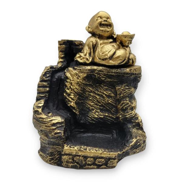 Imagem de Incensário Cascata Buda Tibetano Gordo - 15cm