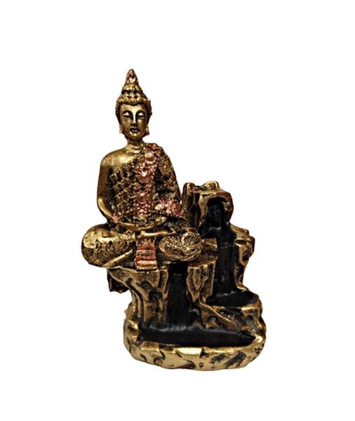 Imagem de INCENSARIO CASCATA CASCATA PEDRA Buda Hindu Meditando ZEN 1 - Decore Casa