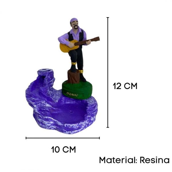 Imagem de Incensário Cascata Cigano Em Resina 13 Cm Umbanda Candomblé