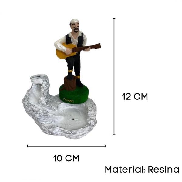 Imagem de Incensário Cascata Cigano Em Resina 13 Cm Umbanda Candomblé