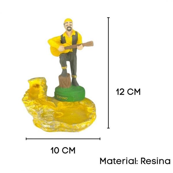 Imagem de Incensário Cascata Cigano Em Resina 13 Cm Umbanda Candomblé