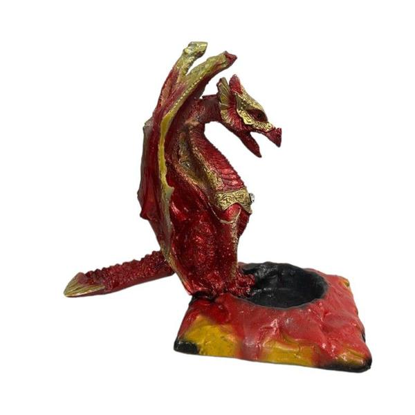 Imagem de Incensário Cascata Dragão 16 x15 cm Resina - Selecione a Cor