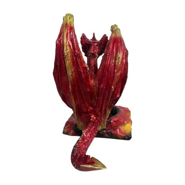 Imagem de Incensário Cascata Dragão Vermelho 16 X 15 Cm Resina