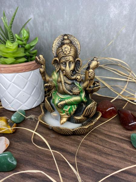 Imagem de Incensário Cascata Ganesha - Decoração Em Resina