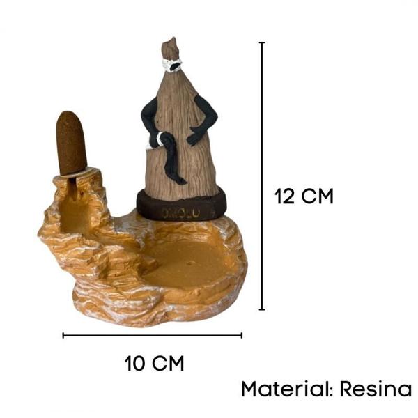 Imagem de Incensário Cascata Orixás Em Resina 12 Cm - Escolha A Cor