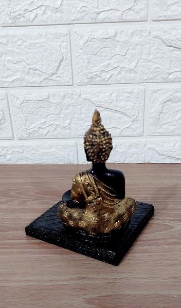 Imagem de Incensário de resina budha hindu quadrado 13x10 cm buda