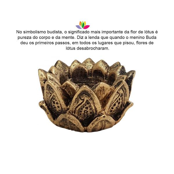 Imagem de Incensário e Castiçal Lotus Dourado 1 Unid 13044