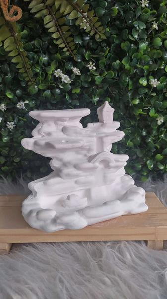 Incensário Efeito Cascata Pedras Cachoeira Backflow Cone Vareta Gesso Cru Para Pintar - arte & decoração Imagem de Incensário Efeito Cascata Pedras Cachoeira Backflow Cone Vareta Gesso Cru Para Pintar