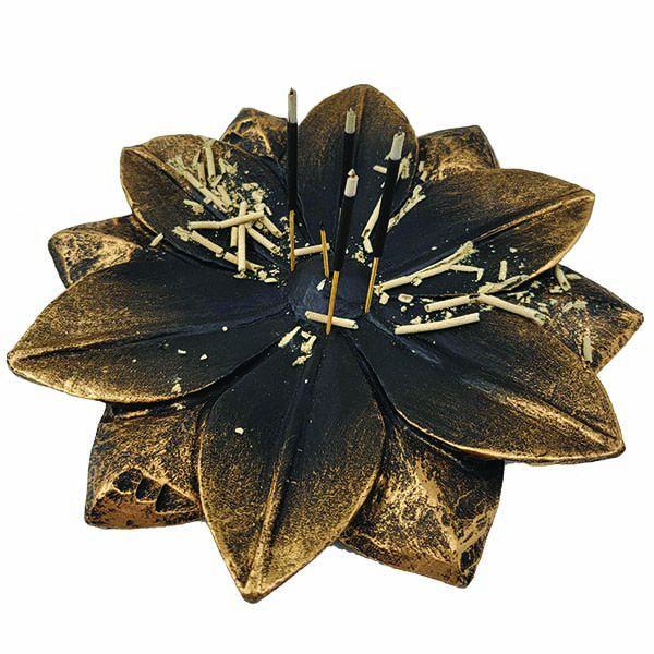 Incensário FLor De Lótus Grande Para 5 Incensos 13098 - Mana Om Imagem de Incensário FLor De Lótus Grande Para 5 Incensos 13098