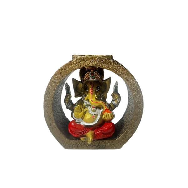 Imagem de Incensário incenso vareta ganesha vermelho porta vela 11cm