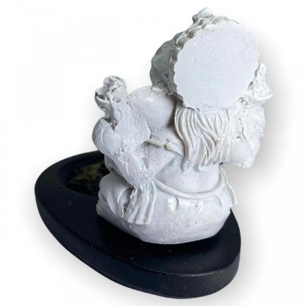 Imagem de Incensário Mini Oval Ganesh Livro Branco e Preto 5cm
