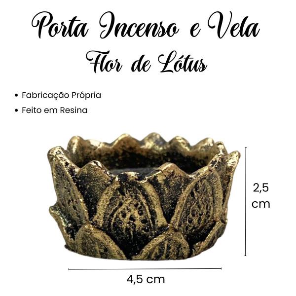 Imagem de Incensário Porta Incenso Arvore Da Vida + 2 Flor De Lótus