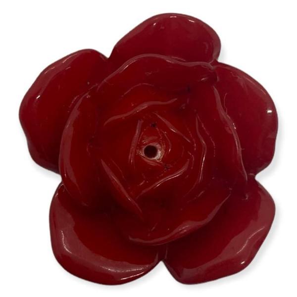 Imagem de Incensário Rosa Vermelha 4 Cm Em Resina