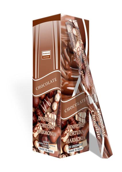 Imagem de Incenso chocolate darshan box 25 caixas com 8 varetas