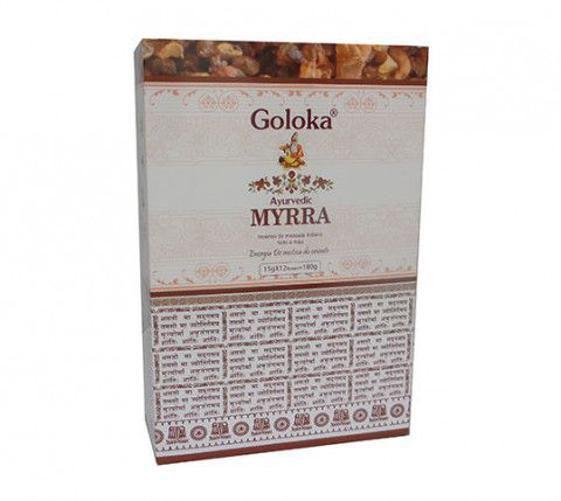 Incenso Cone Goloka Ayurvedic (Energia Xamânica) Mirra Imagem de Incenso Cone Goloka Ayurvedic (Energia Xamânica) Mirra