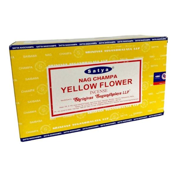 Imagem de Incenso Flores Amarelas Massala Yellow Flower Satya 12 c Var