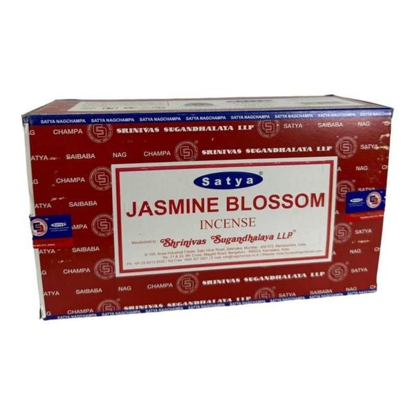 Incenso Jasmim Massala Jasmine Blosson Satya Caixa C 12 - Lua Mística - 100% Original - Loja Oficial Imagem de Incenso Jasmim Massala Jasmine Blosson Satya Caixa C 12