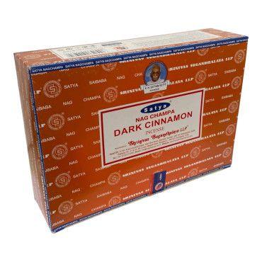 Imagem de Incenso Massala Dark Cinamon Canela Satya Mini 25 Cxs 7,5g