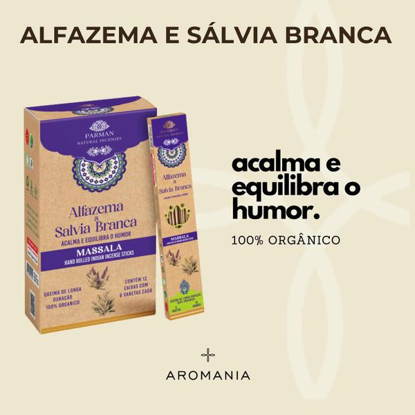 Imagem de  Incenso Massala Orgânico Alfazema e Sálvia Branca Parman Naturals - Acalma e Equilibra o Humor