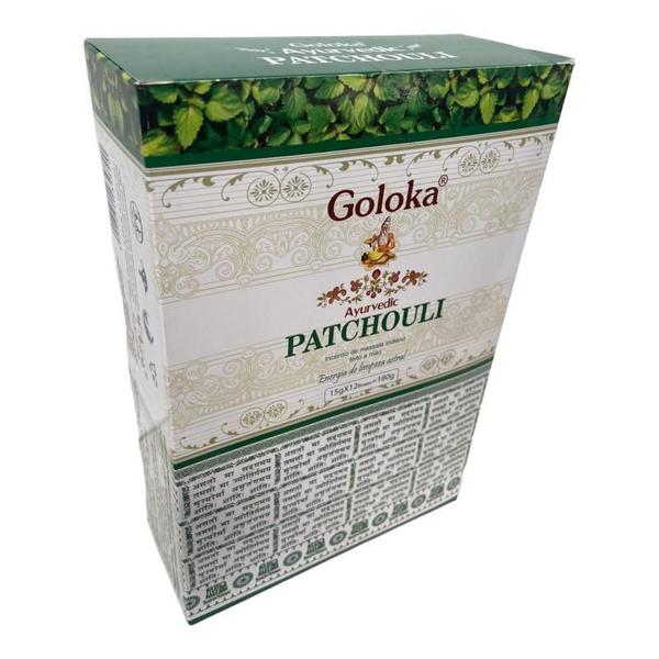 Imagem de Incenso Massala Patchouli Indiano Goloka 12 Cxs De 15G