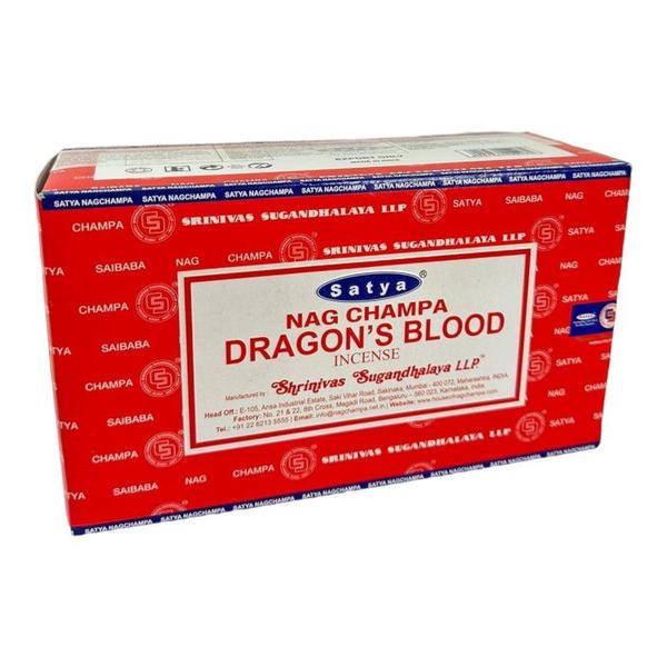 Imagem de Incenso Massala Sangue Dragão Dragons Blood Satya Cx 12 Var