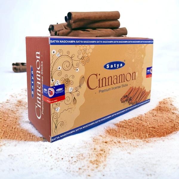 Imagem de Incenso Meditação Massala Cinnamon Canela Satya 12Cxs 12Var