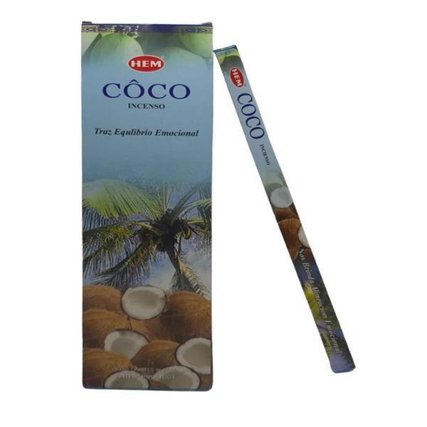 Imagem de Incenso Natural Hem - Coco 8 Varetas