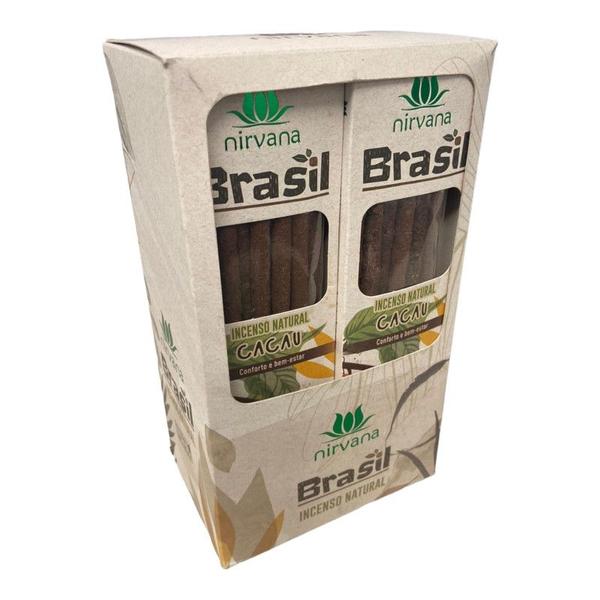 Imagem de Incenso Natural Nirvana Cacau Brasil 12 Cxs Com 9 Varetas