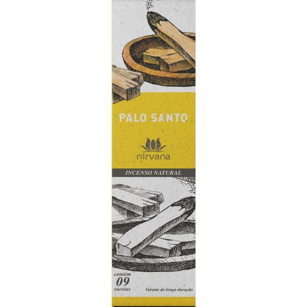 Incenso natural nirvana com 9 varetas - palo santo - B.E Imagem de Incenso natural nirvana com 9 varetas - palo santo