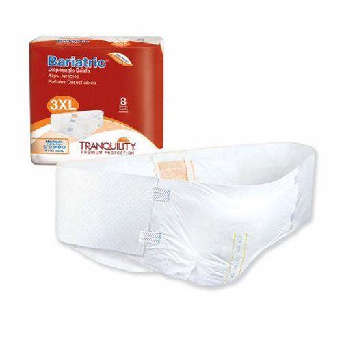 Imagem de Incontinência adulta unissex Breve Tranquilidade Bariátrica Fechamento de aba 3X-Grande Descartável Pesado Absorve Branco 8 por Empresas de Negócios Princípio