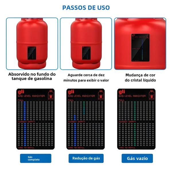 Imagem de Indicador de Nível de Gás GLP (Propano/Butano) para Uso Doméstico