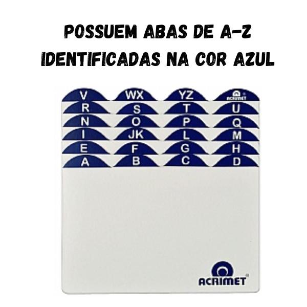 Imagem de Indice az para fichas 4 x 6 papelao - acrimet