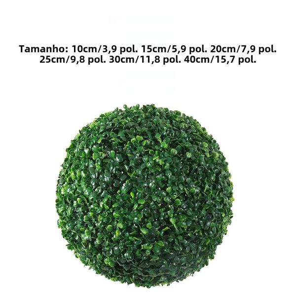 Imagem de Indoor ou Outdoor Artificial Grass Dome, Simulação Leave Grass Ball, Eco-friendly Verde, 40cm