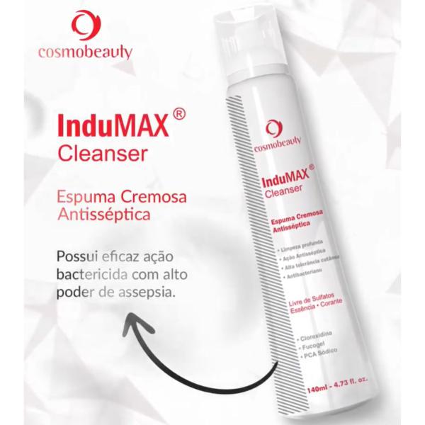 Imagem de Indumax Cleanser, Cosmobeauty, Sabonete Mousse Antisséptico Bactericida 140ML