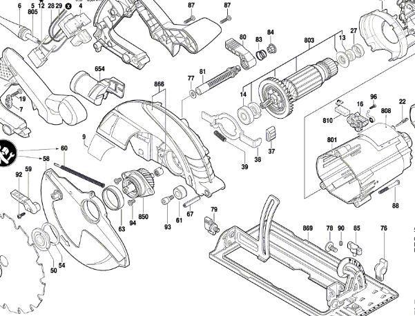 Imagem de Induzido serra circular gks67 220v original bosch 