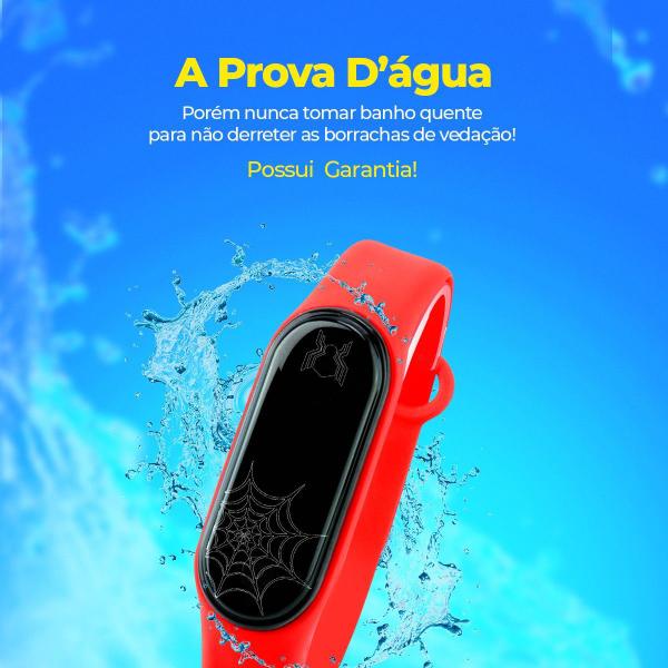 Imagem de Infantil bracelete relogio digital prova dagua homme aranha qualidade premium criança heroi presente