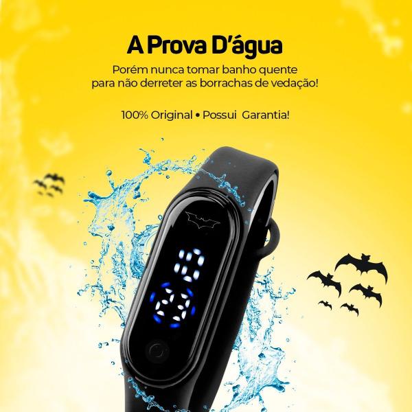 Imagem de Infantil LED prova dagua relogio digital preto + copo batman criança data menino qualidade premium