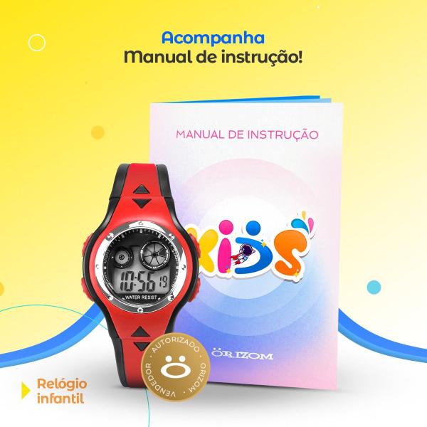 Imagem de Infantil qualidade premium silicone criança relogio digital menino presente original preto alarme